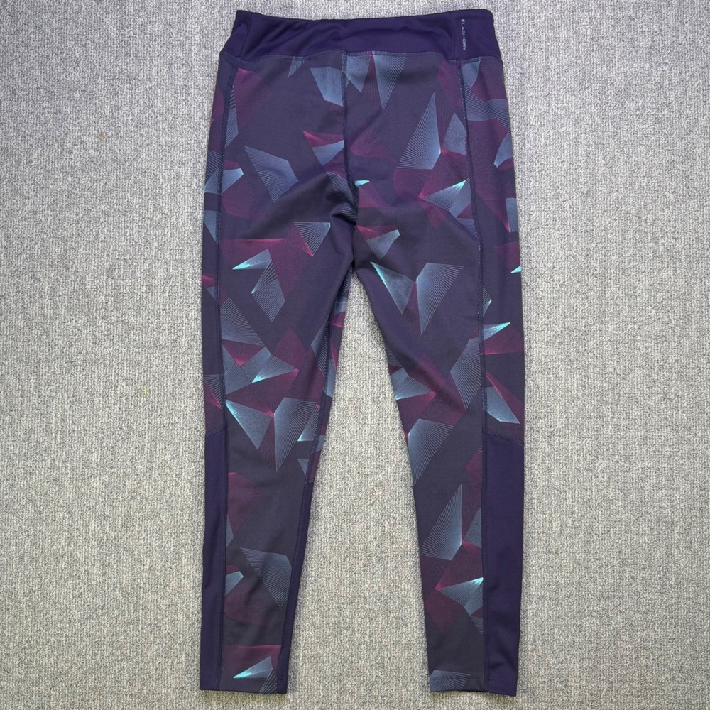 The North Face FlashDry Womens Purple‎ Geometric Print Athletic Leggings Size L